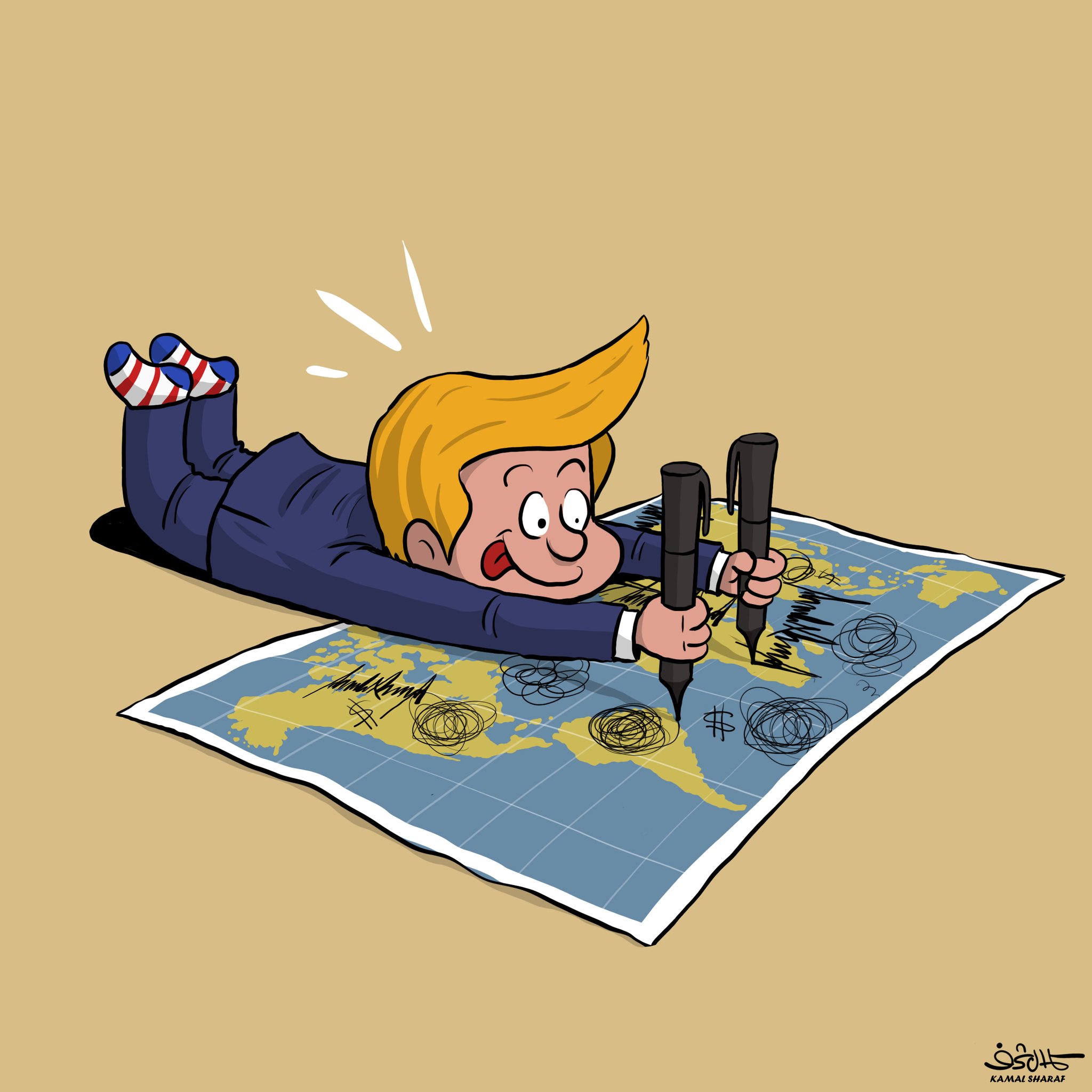 ترامب وتغيير خارطة الأردن ومصر لتهجير أهل غزة 