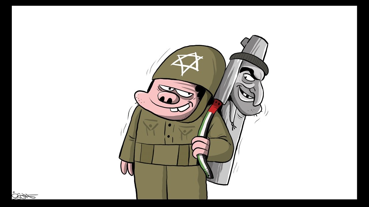 كاريكاتير موقف الامارات مع اسرائيل 